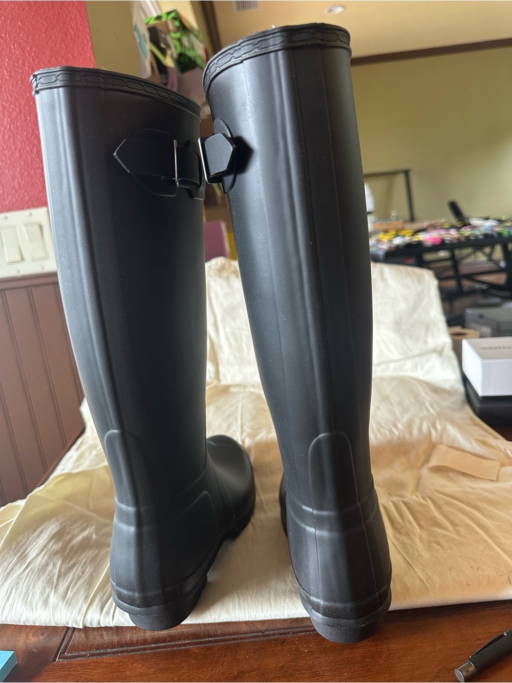 NEW HUNTER Original Tall Waterproof Rain Boots Women’s 7 - Picture 4 of 5